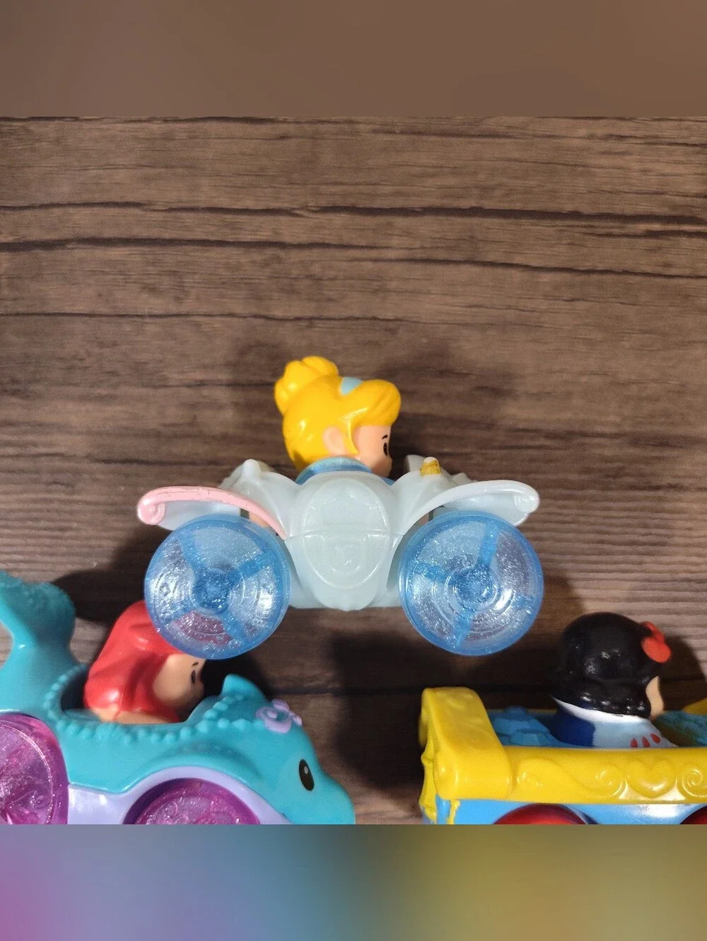 Fisher Price Disney Princess Little People Wheelies Lot Of 5